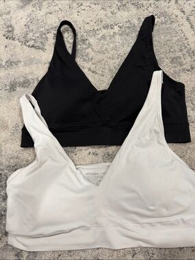 Jockey V-Neck Bralette Duo - Black & White